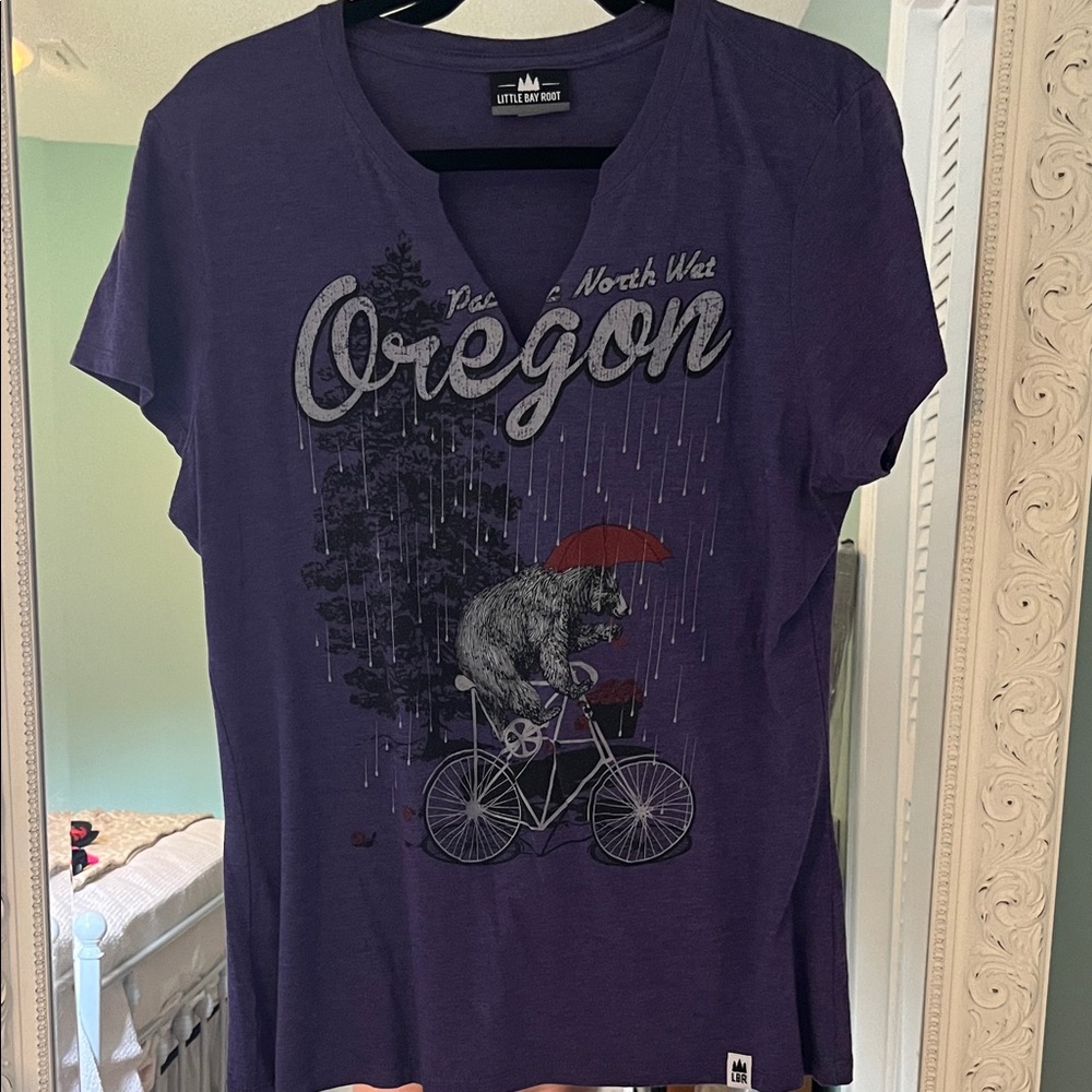 Purple Graphic Women's Top